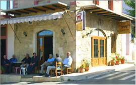 Prines: Taverna Giannikos serving as a kafenion